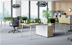 簡單四人辦公桌