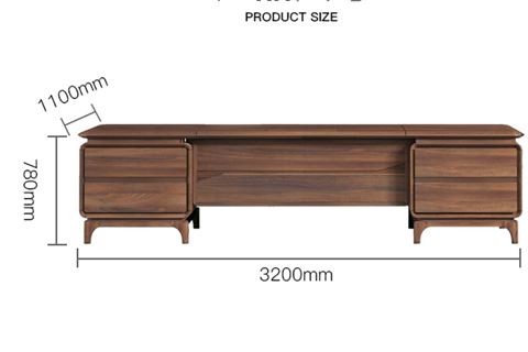 總裁桌胡桃木實木大班臺辦公室家具新中式辦公桌