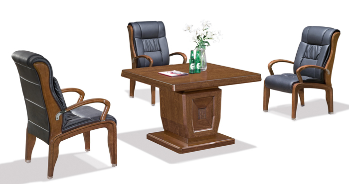 四人方形會(huì)議桌效果圖