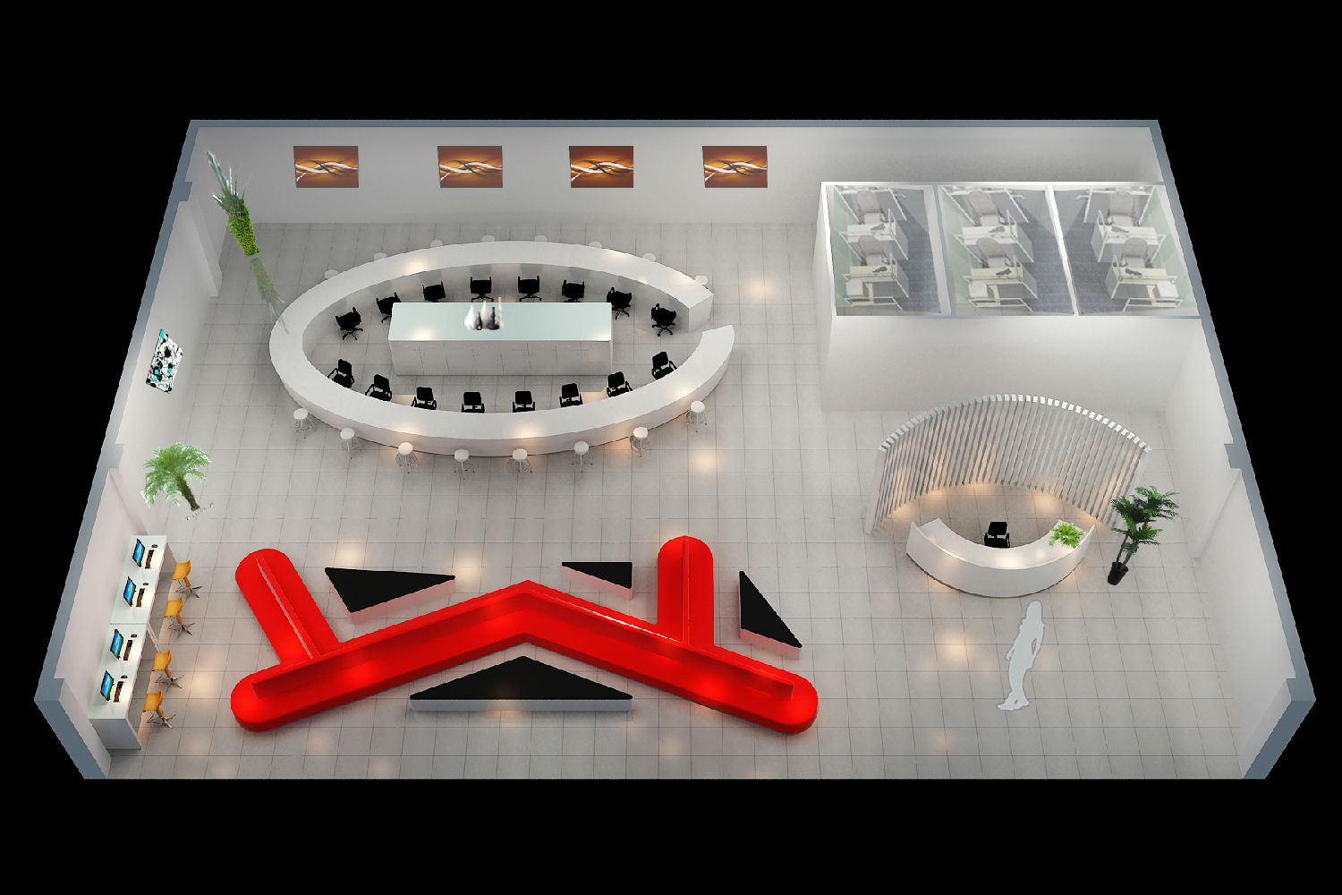 上海辦公家具采購&mdash;&mdash;松江大學(xué)城接待區(qū)設(shè)計(jì)圖