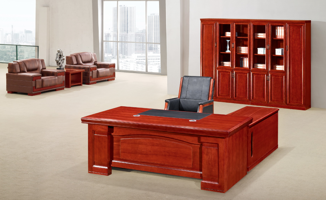 實(shí)木貼皮辦公桌