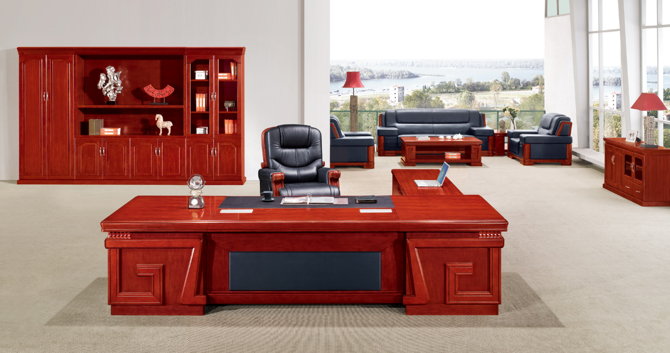 實(shí)木貼皮辦公桌