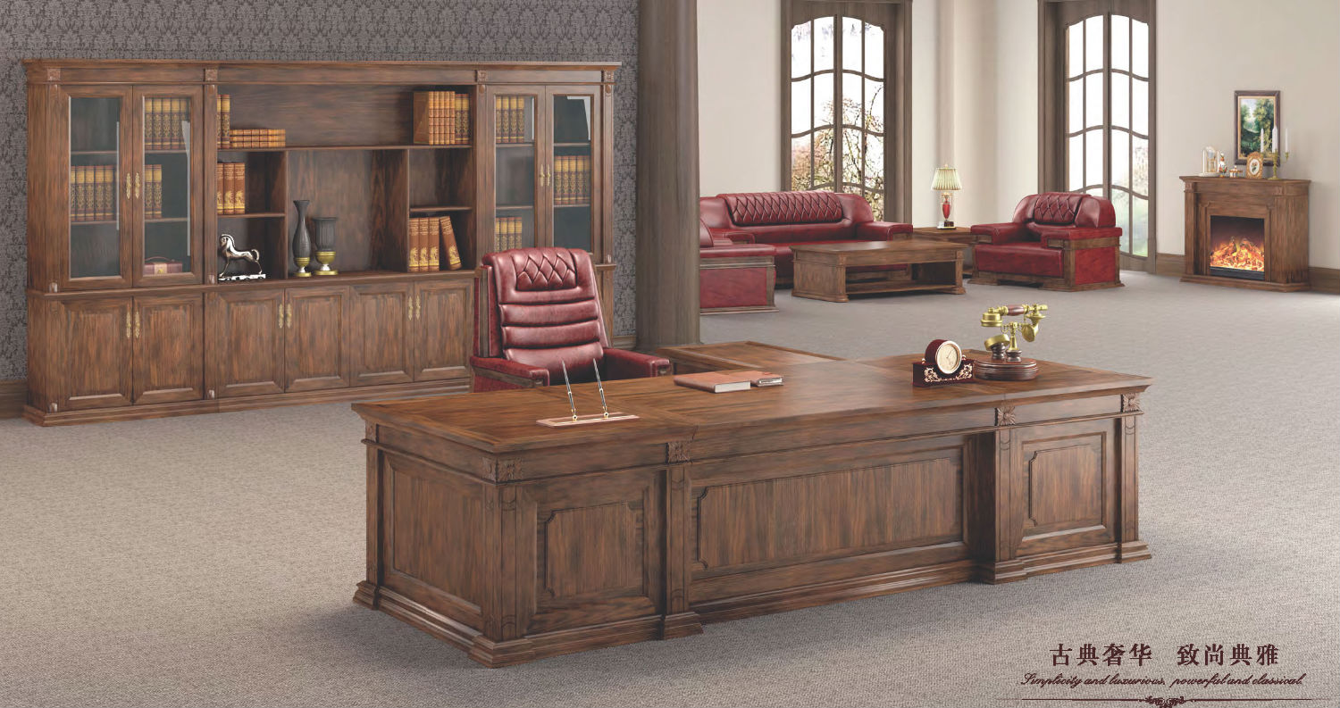 實(shí)木大班臺(tái)辦公桌