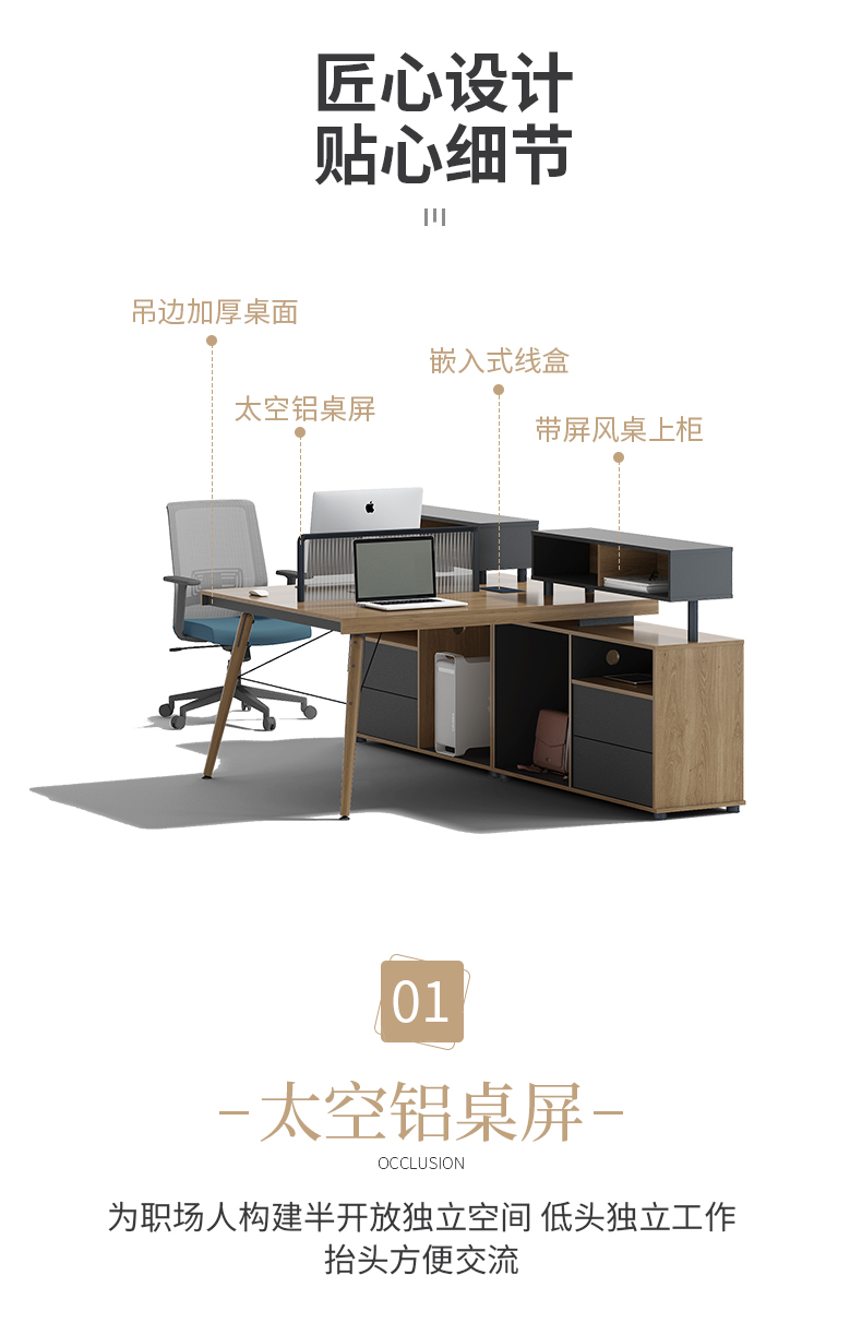 辦公桌椅組合電腦桌雙六6人簡約現(xiàn)代屏風工作位四人位4職員桌