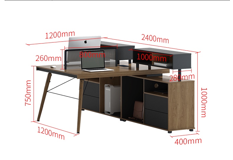 辦公桌椅組合電腦桌雙六6人簡約現(xiàn)代屏風工作位四人位4職員桌