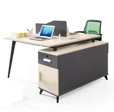 白橡木辦公桌員工位即裝即用單人位二人位四人位