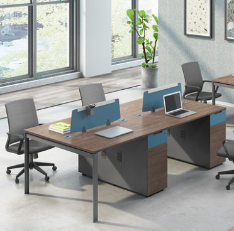 屏風辦公桌2人位簡約現代家具新款四人6人職員桌